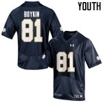 Notre Dame Fighting Irish Youth Miles Boykin #81 Navy Blue Under Armour Authentic Stitched College NCAA Football Jersey QNO2699VD